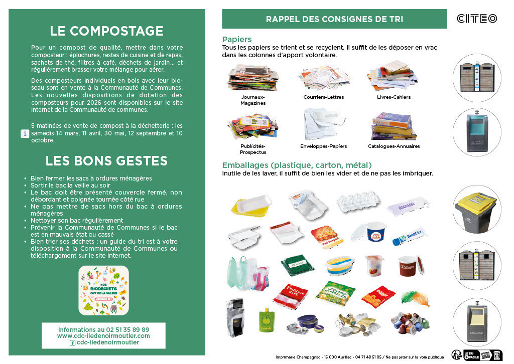 calendrier des déchets 2