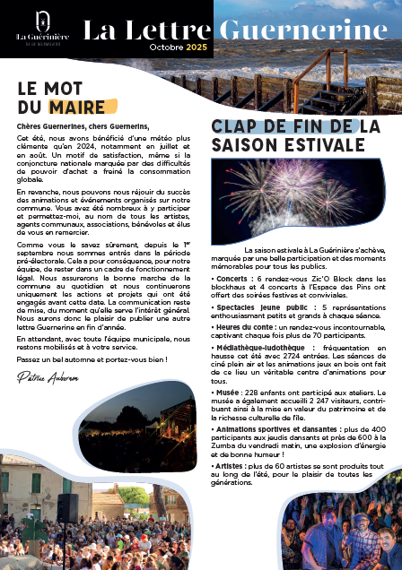 lettre guernerine 10/10/25