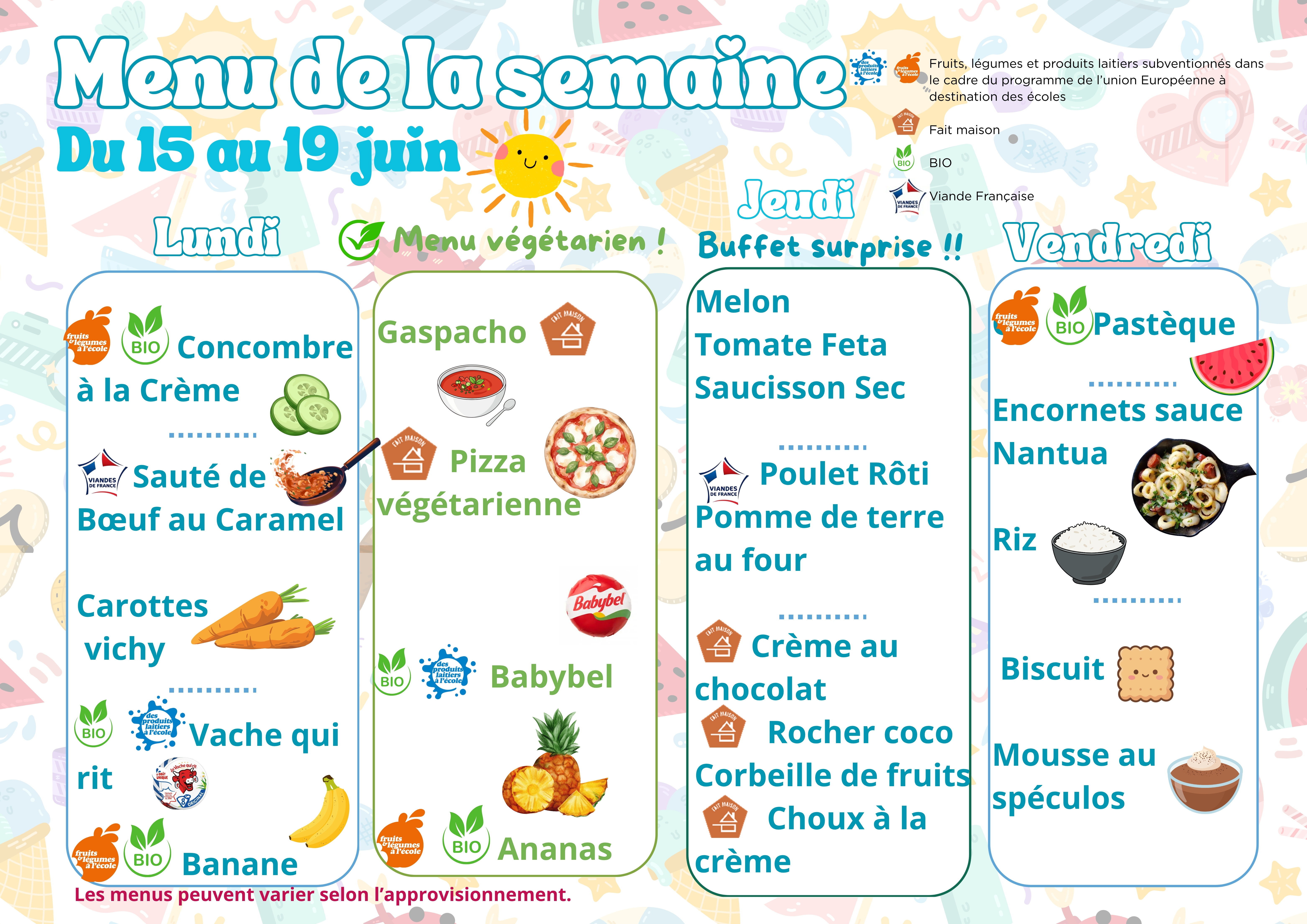 menu 15 juin