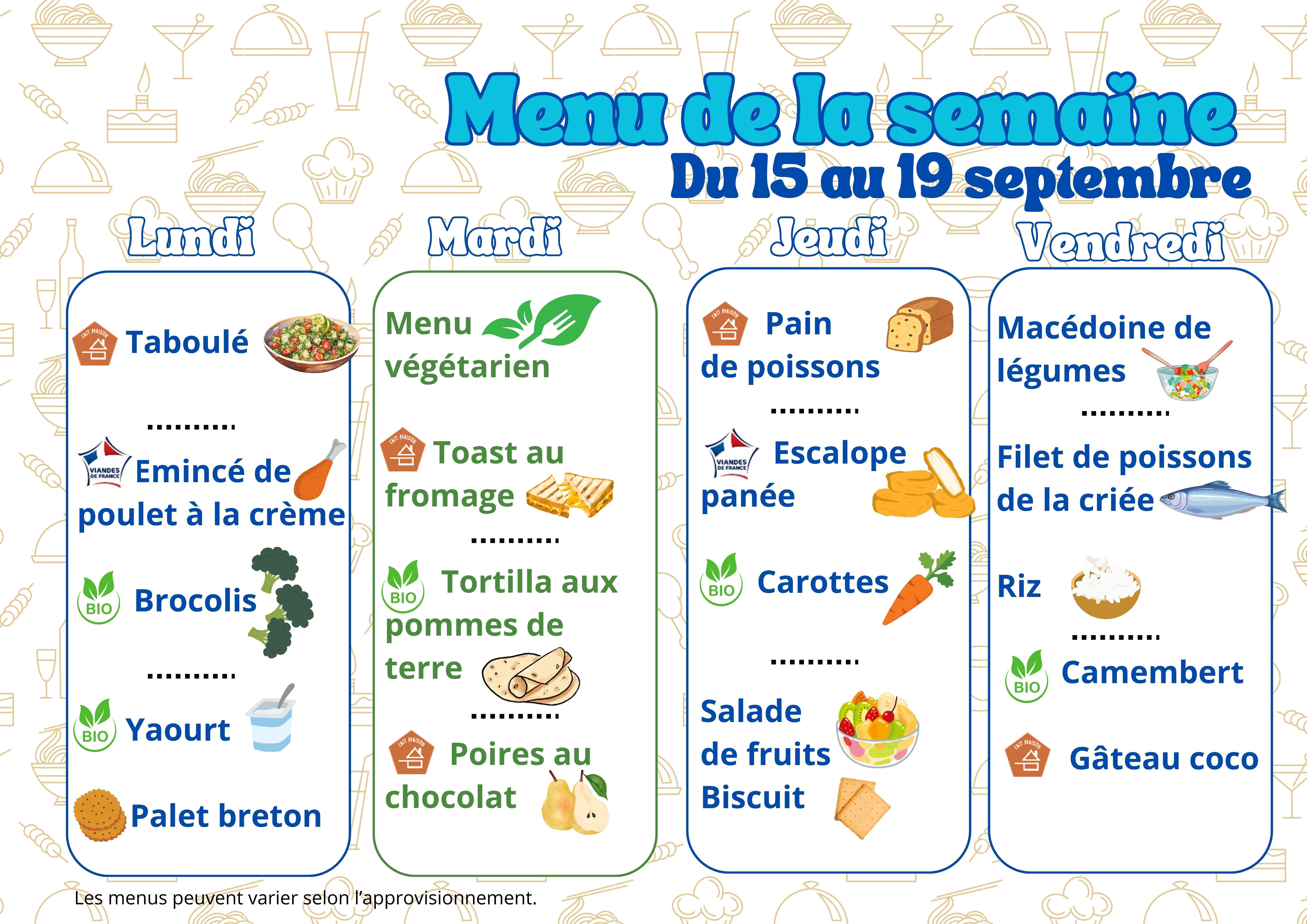 menu 15 sept
