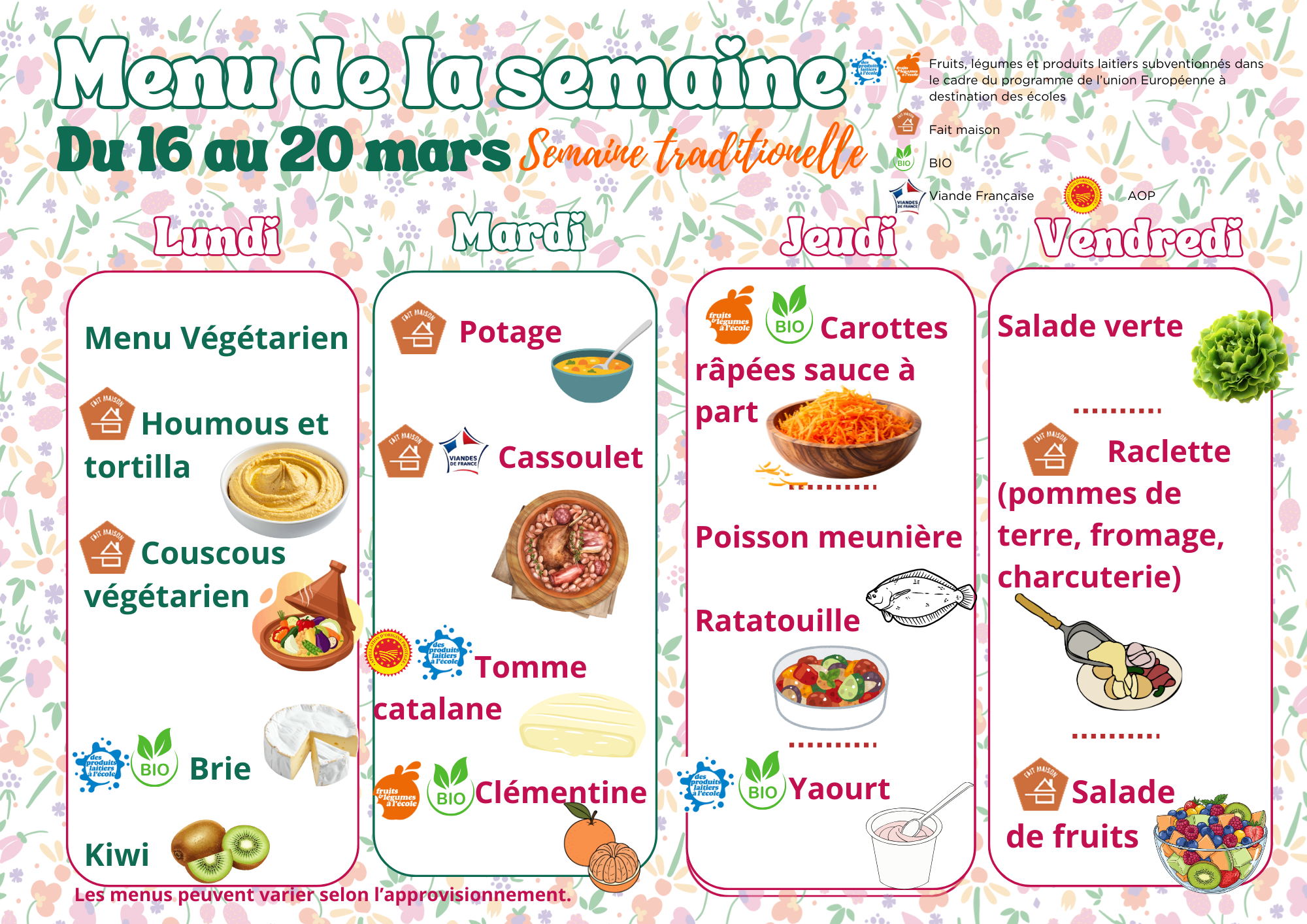 menu 16 mars