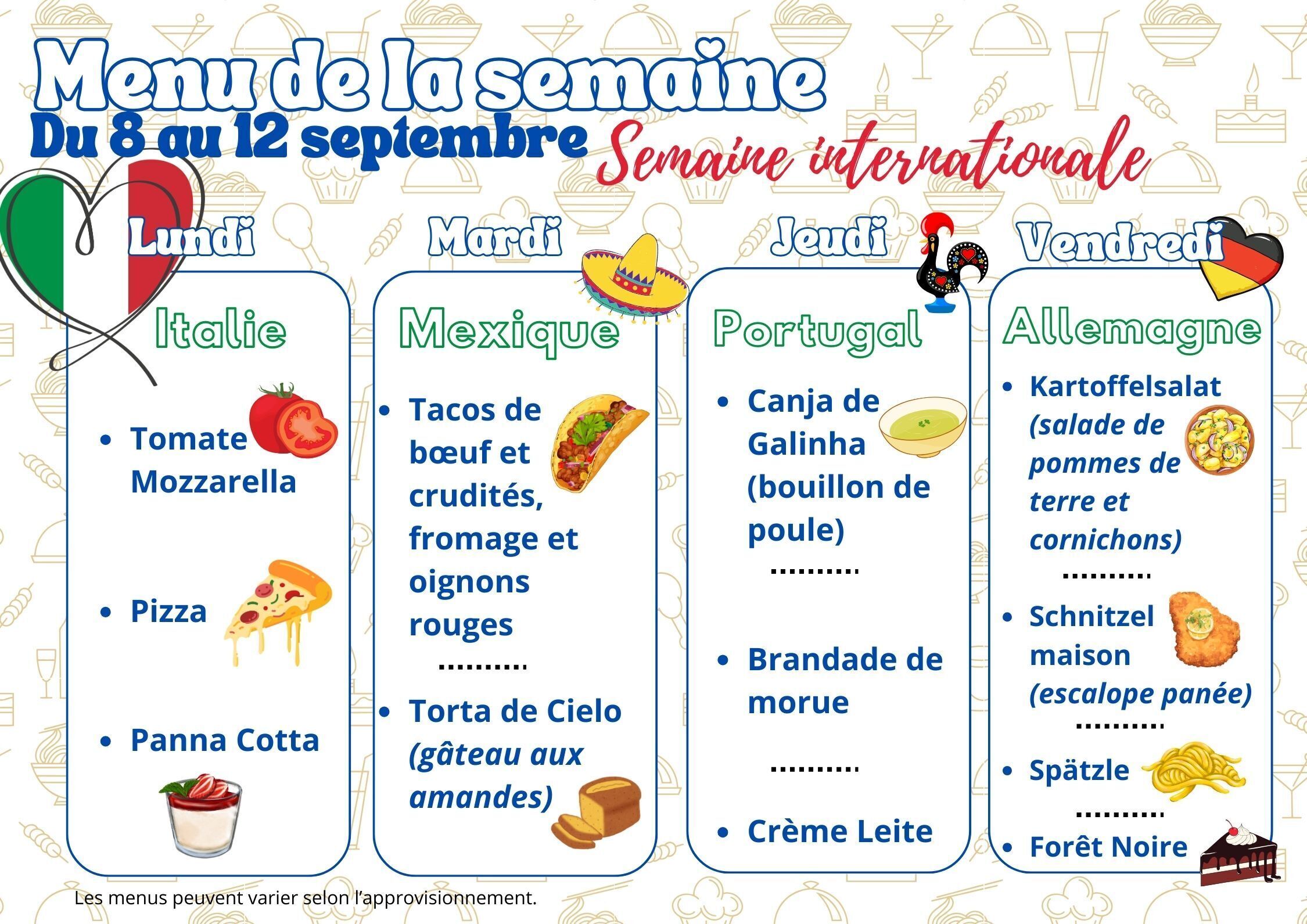 menu 8 septembre