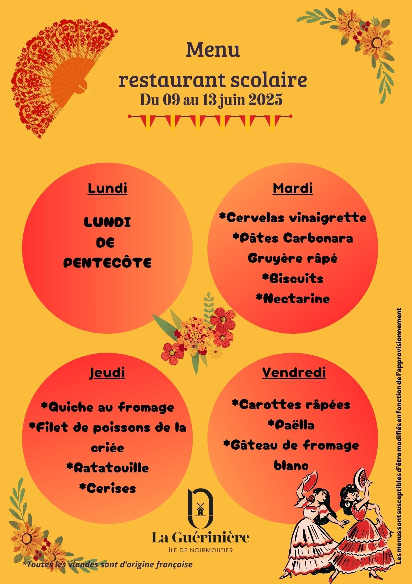 menu 9 juin